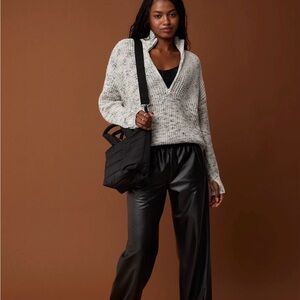 Offline by aerie faux leather pants in black- nwot